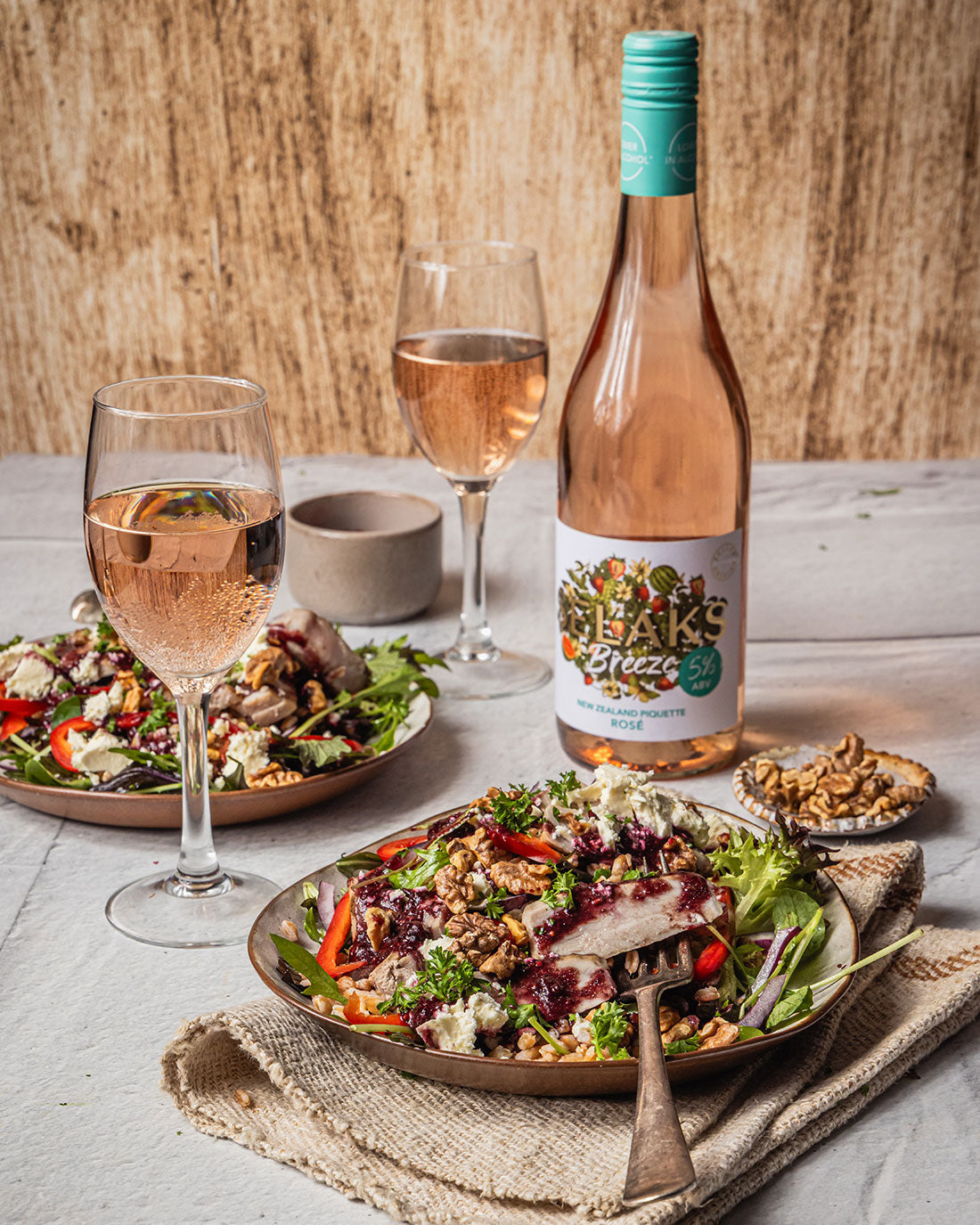 Pork & Farro Salad with Feta, Walnuts & Berry Balsamic Dressing