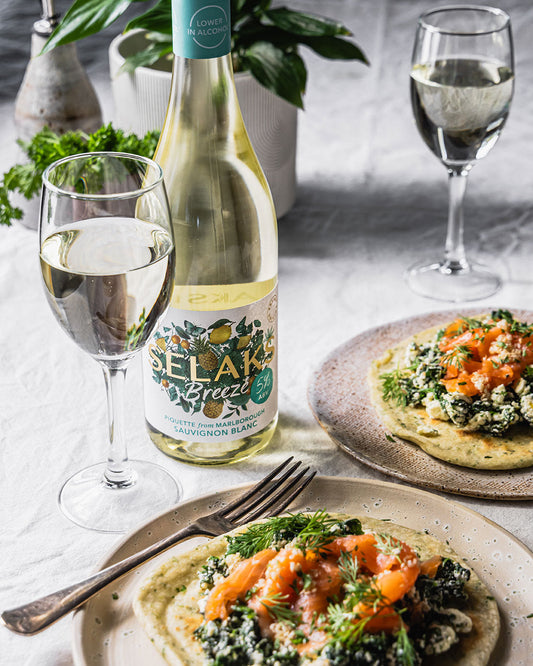 Salmon Spanakopita Loaded Flatbreads