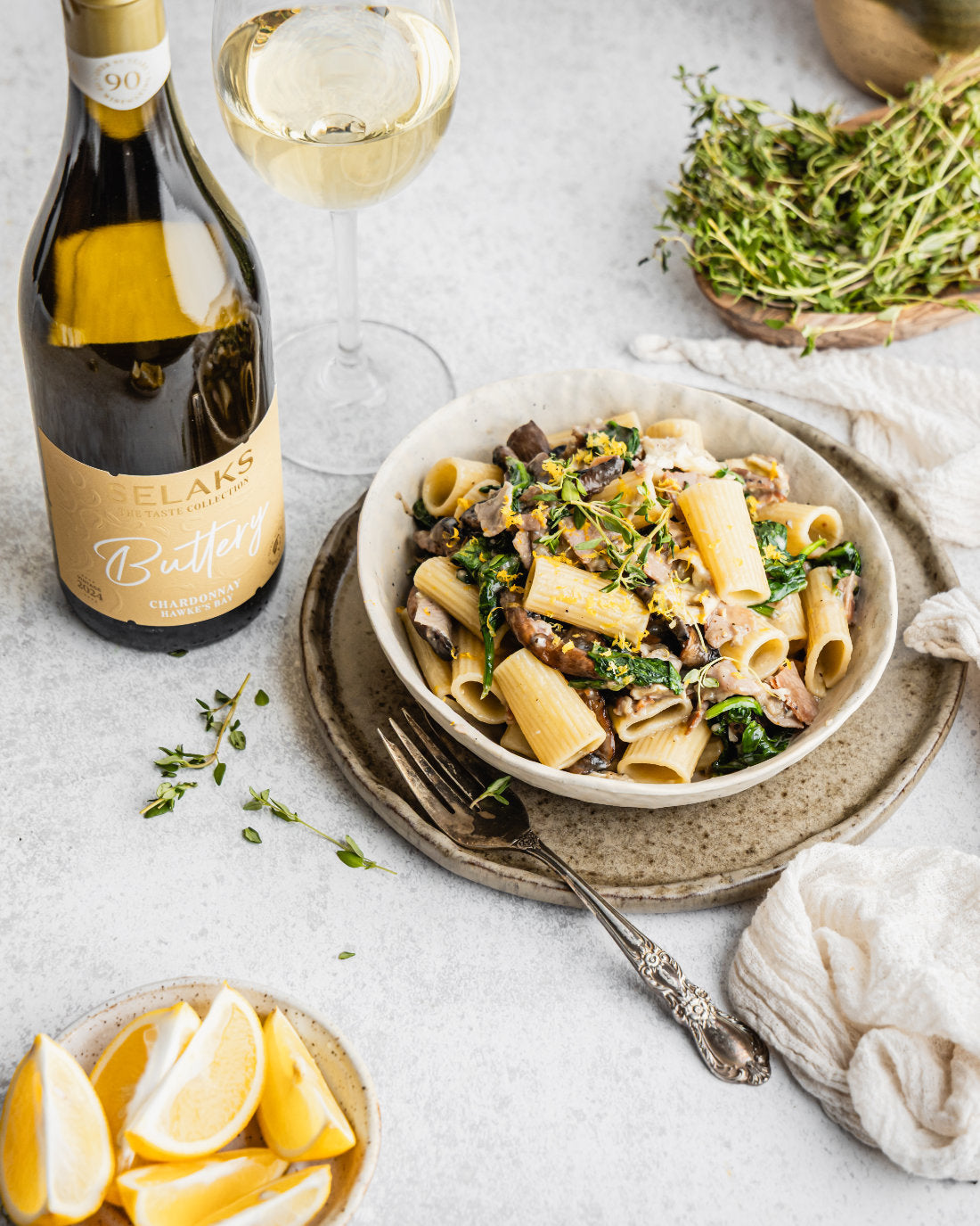 Brie, Mushroom & Pancetta Pasta